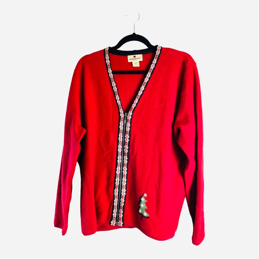 Woolrich Vintage Christmas Sweater 100% Lambs Wool Size XL